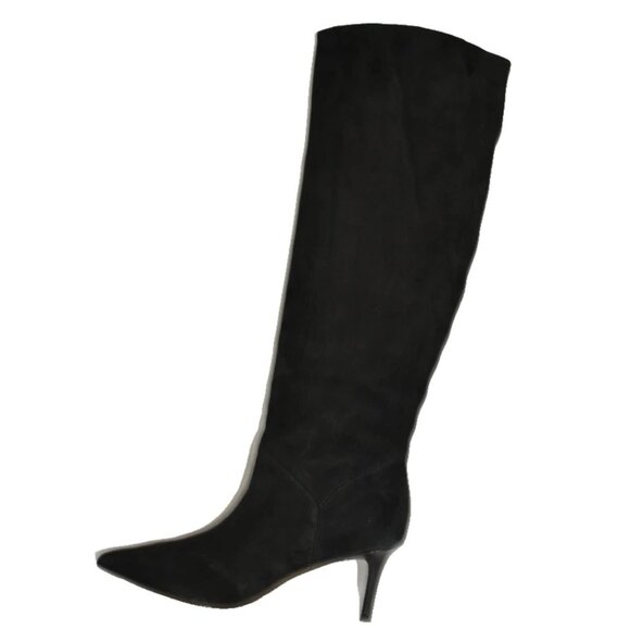 New! VERONICA BEARD Lavaca Boot Knee High Size 9.5 Black Suede M DD396A - Picture 2 of 6